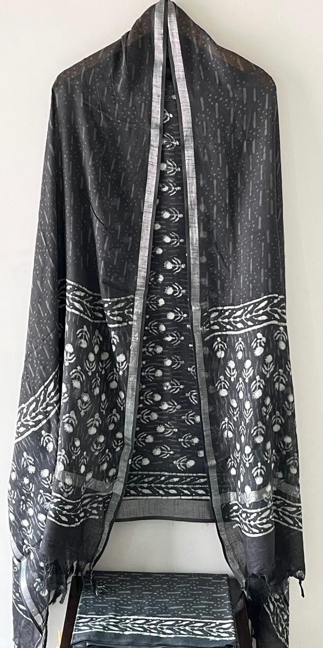 Cotton Linen Printed Suit