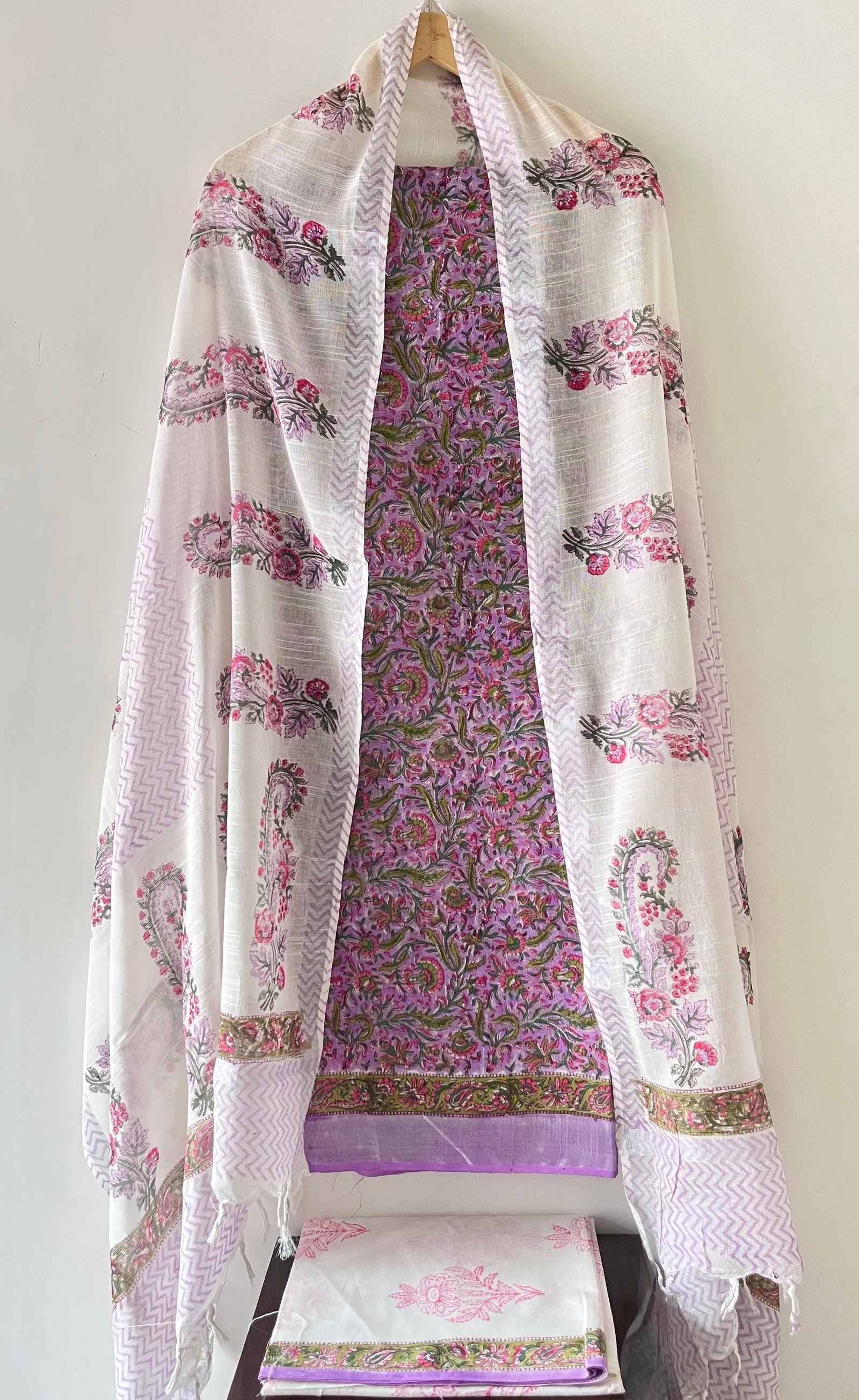 Cotton Linen Printed Suit