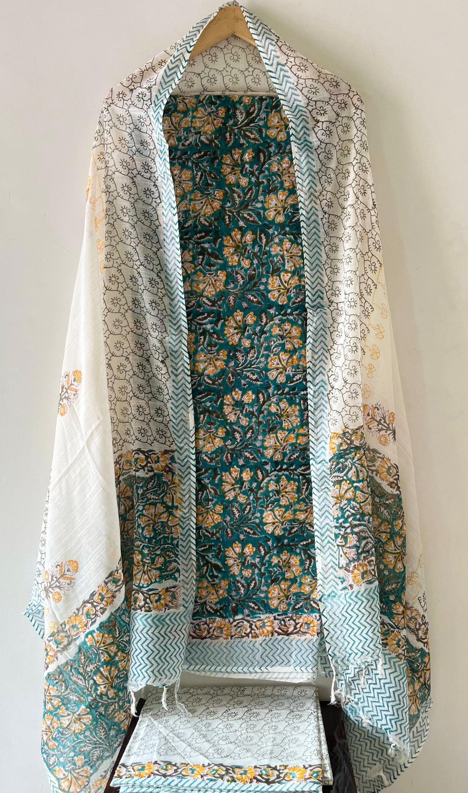 Cotton Linen Printed Suit