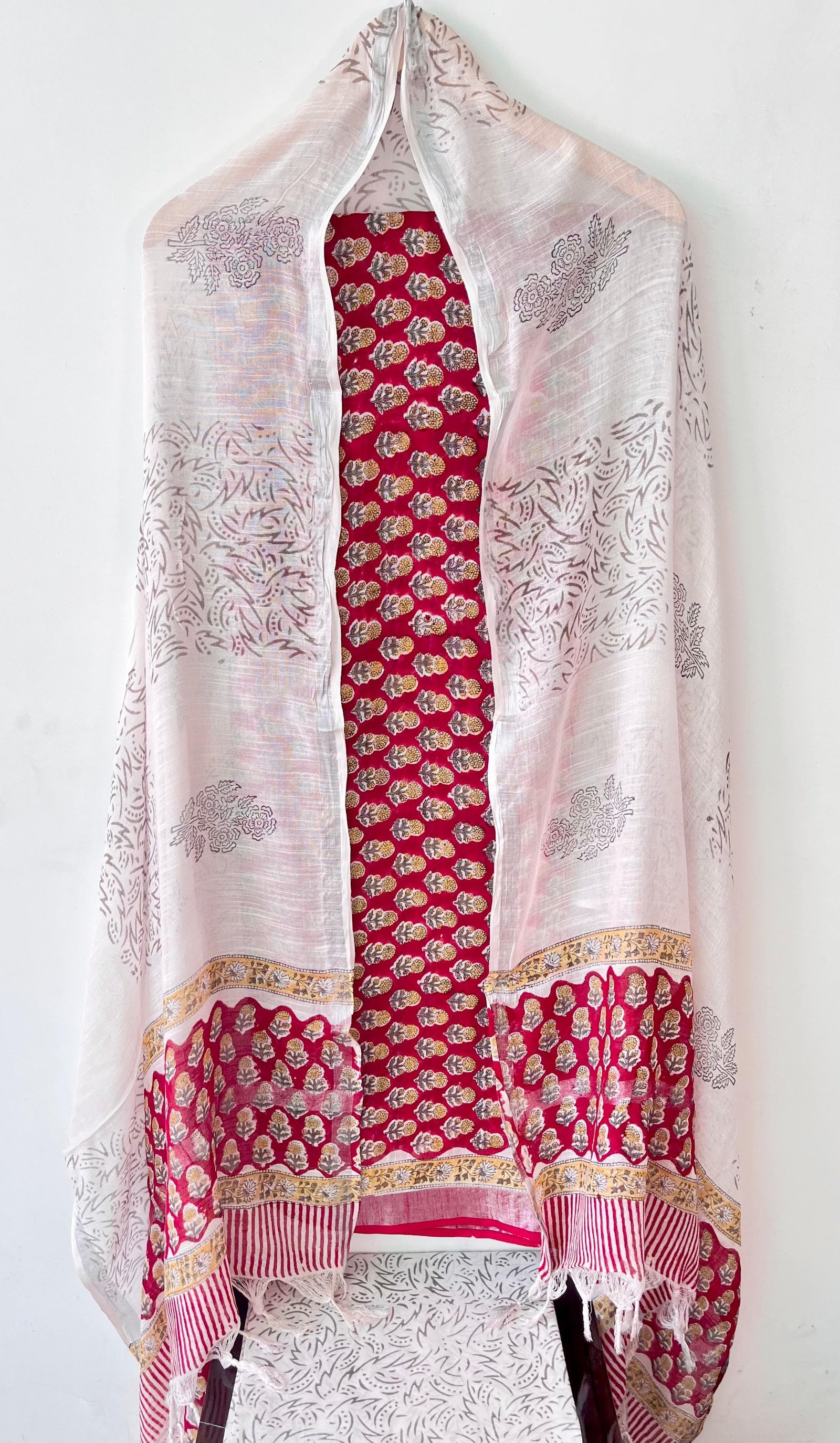 Cotton Linen Printed Suit