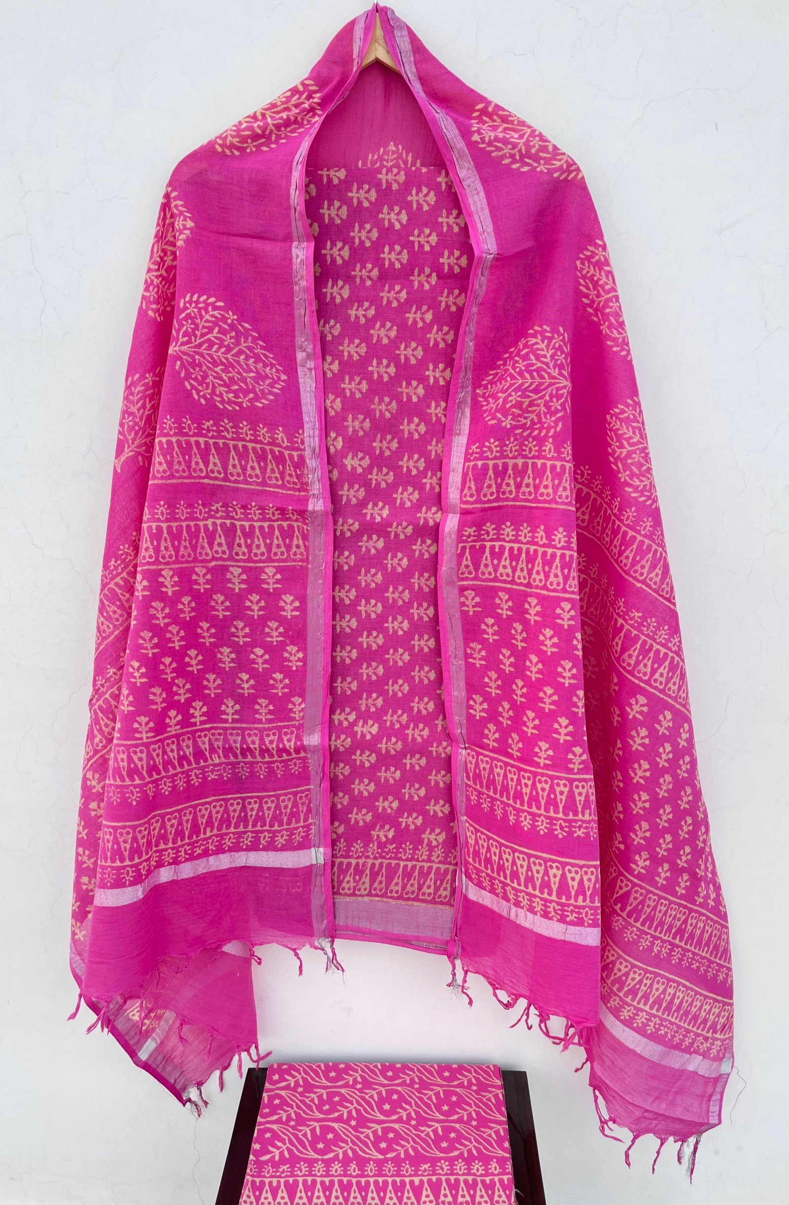 Cotton Linen Printed Suit