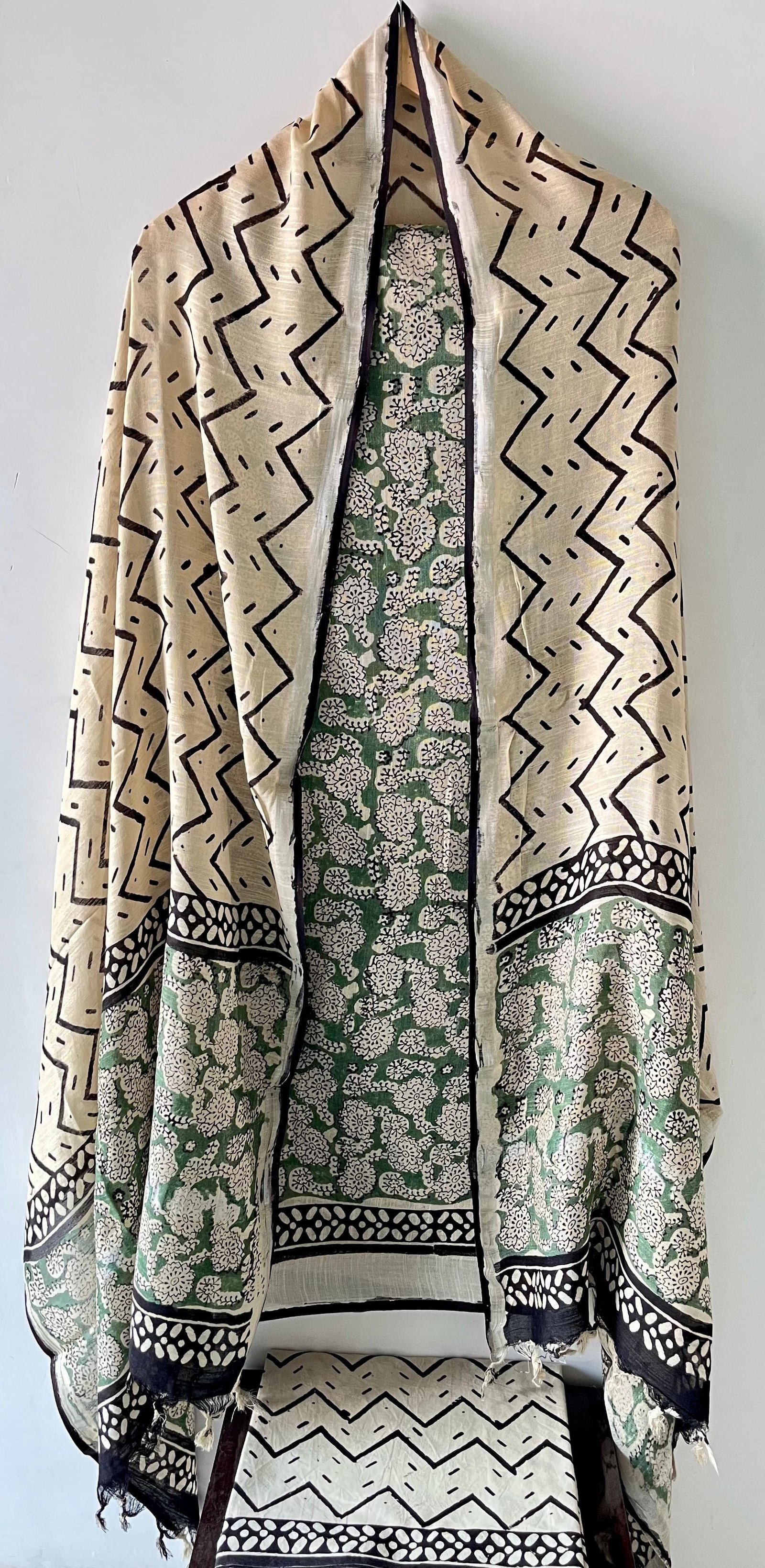 Cotton Linen Printed Suit