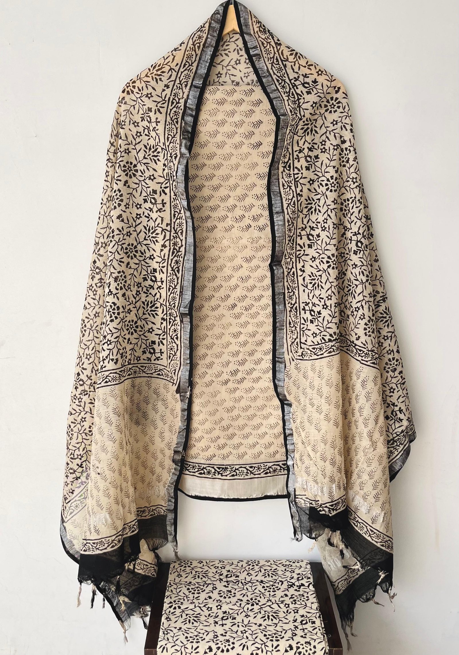 Cotton Linen Printed Suit
