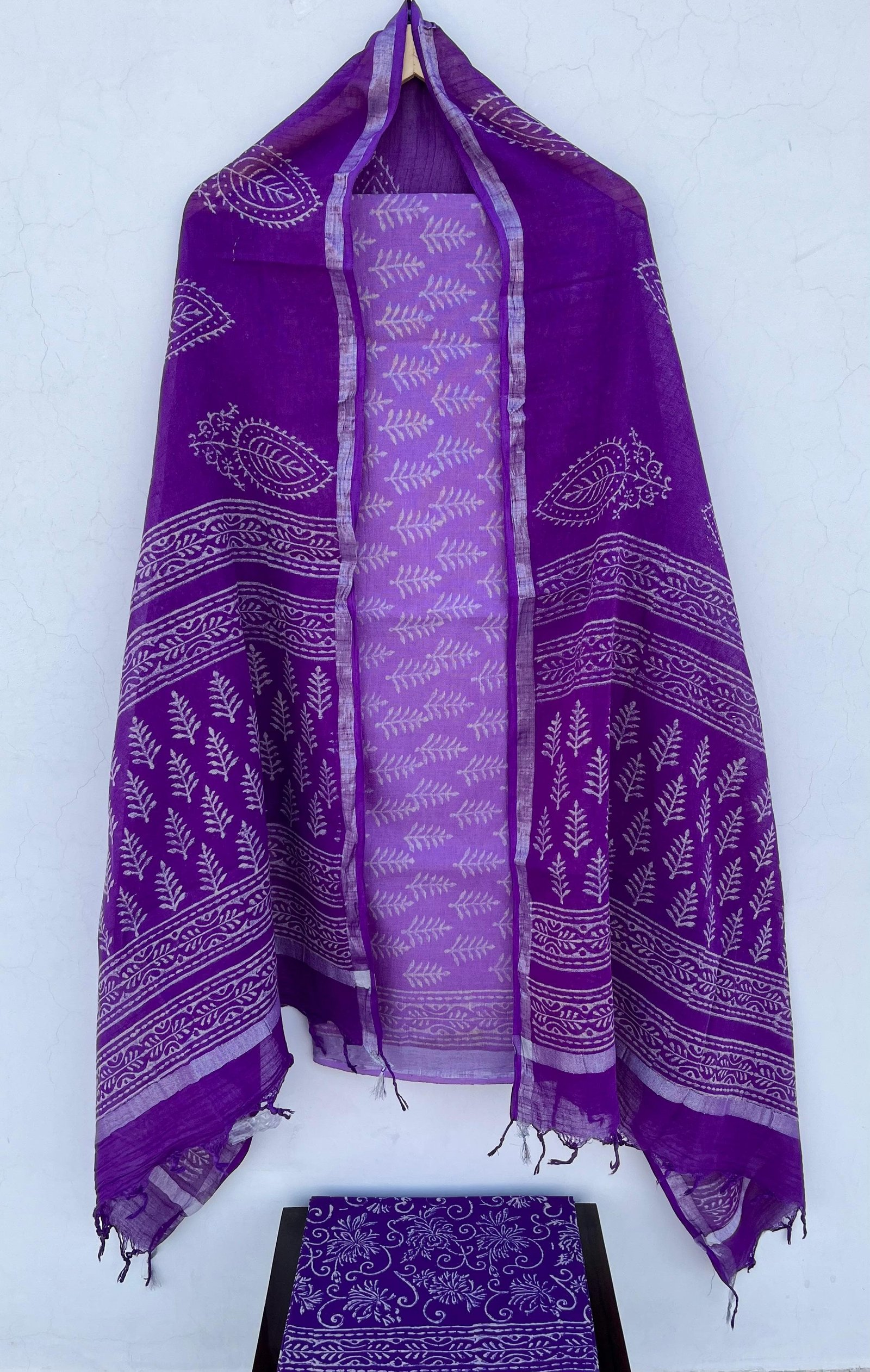 Cotton Linen Printed Suit