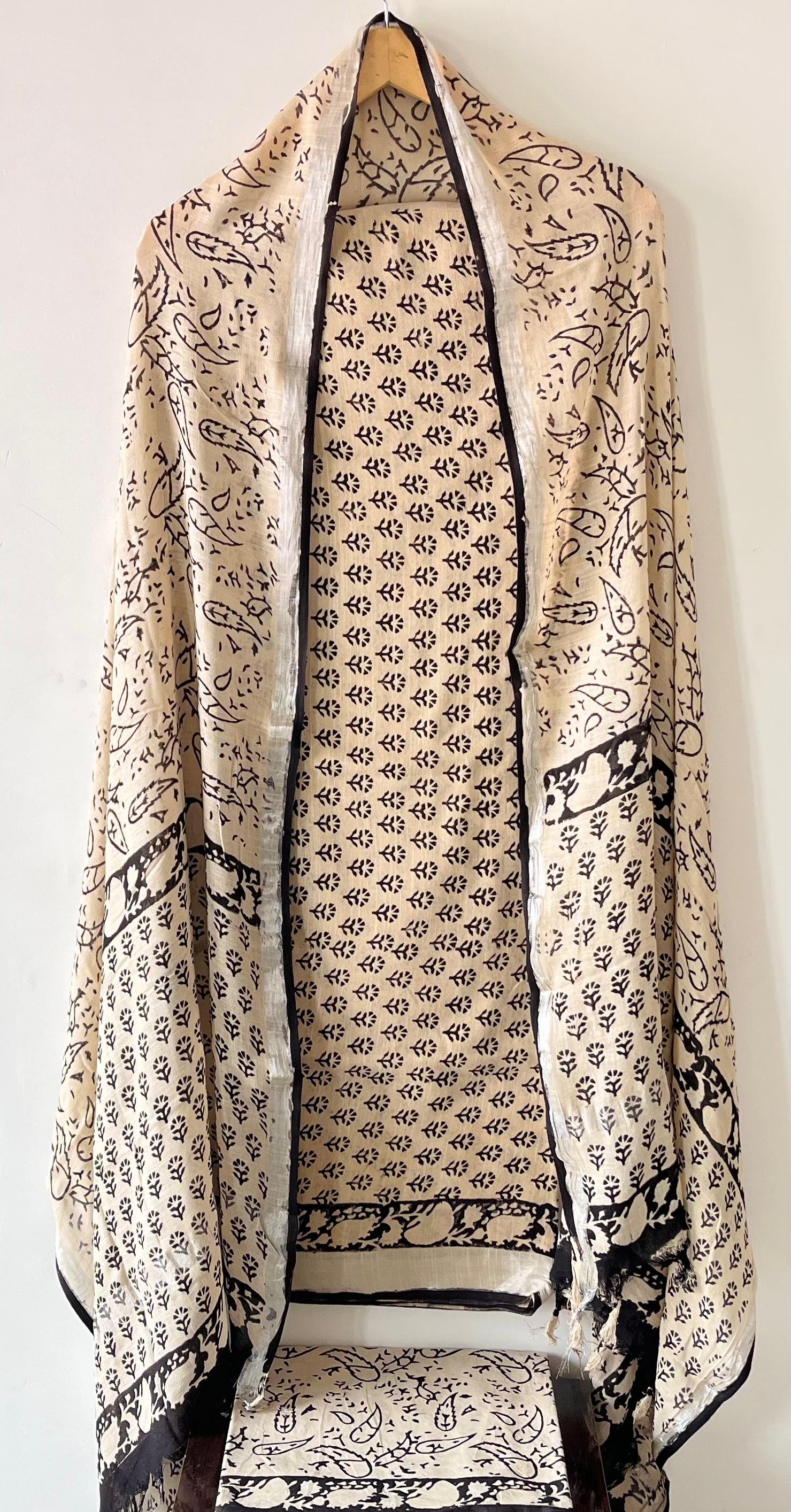 Cotton Linen Printed Suit
