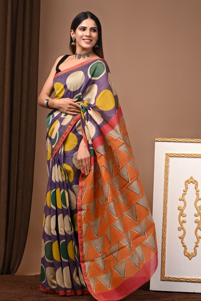 Chanderi Printed Saree