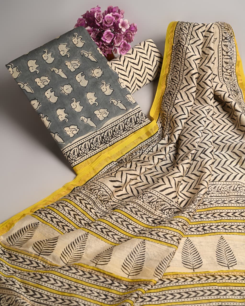 Chanderi Printed Suit Set