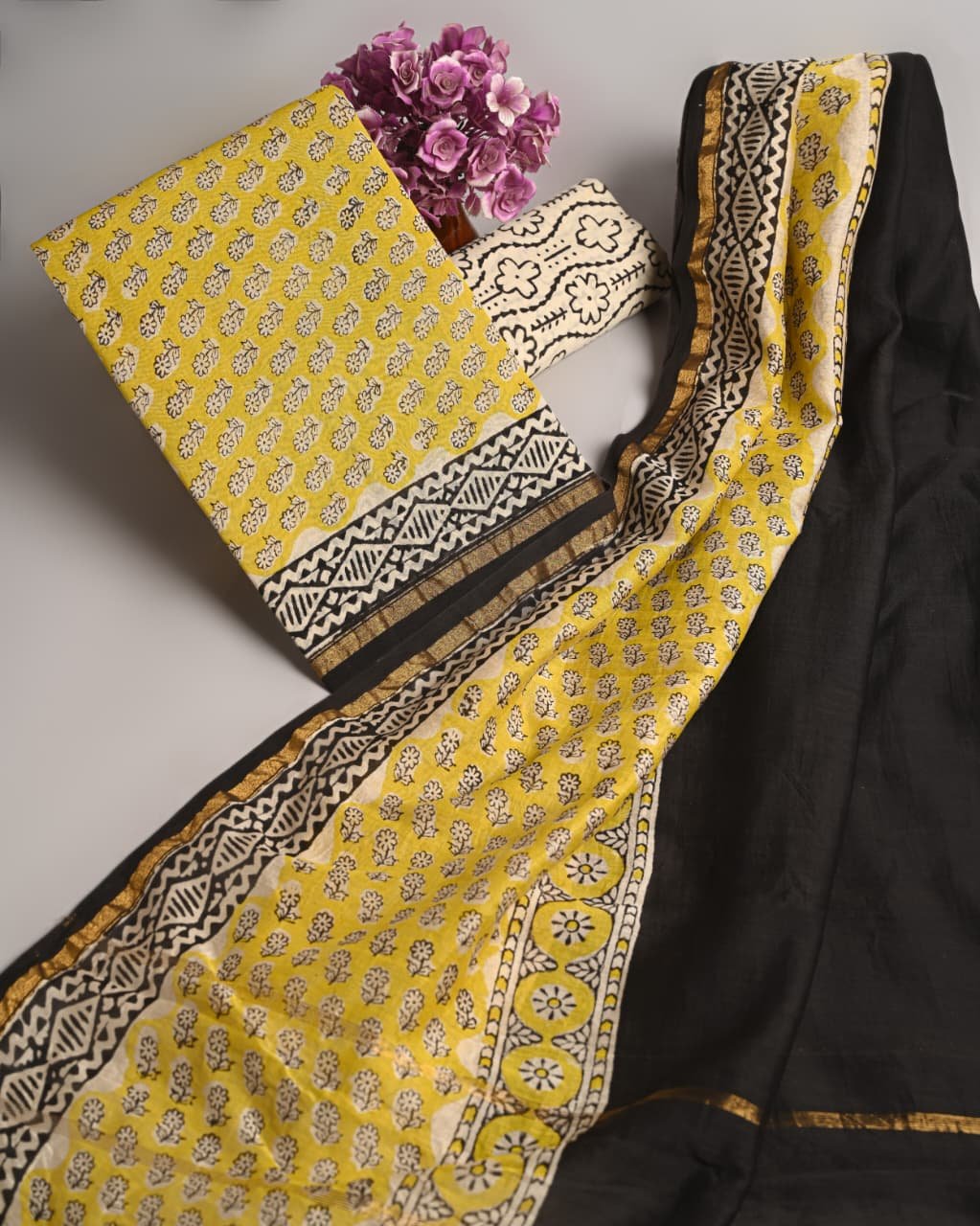 Chanderi Printed Suit Set