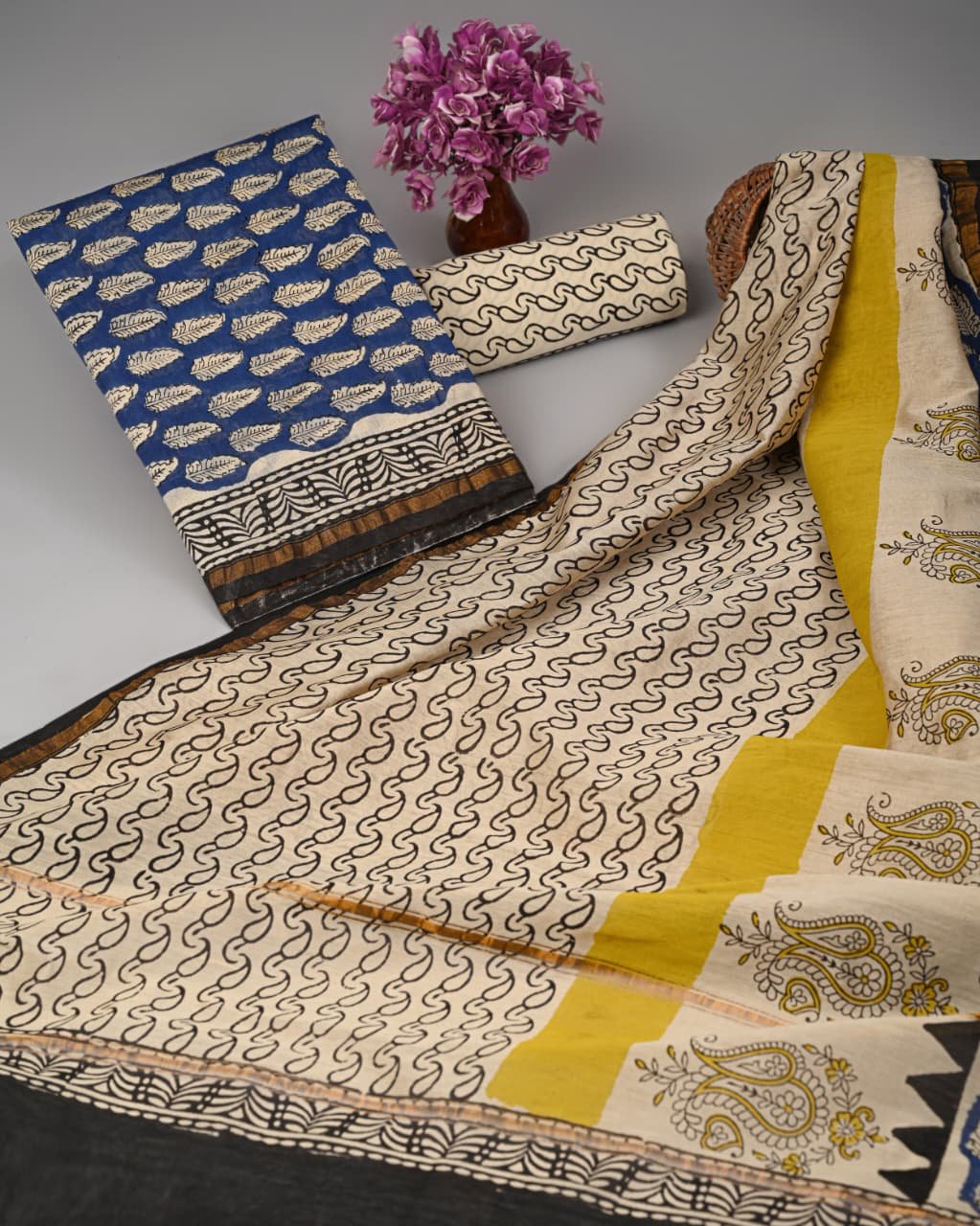 Chanderi Printed Suit Set