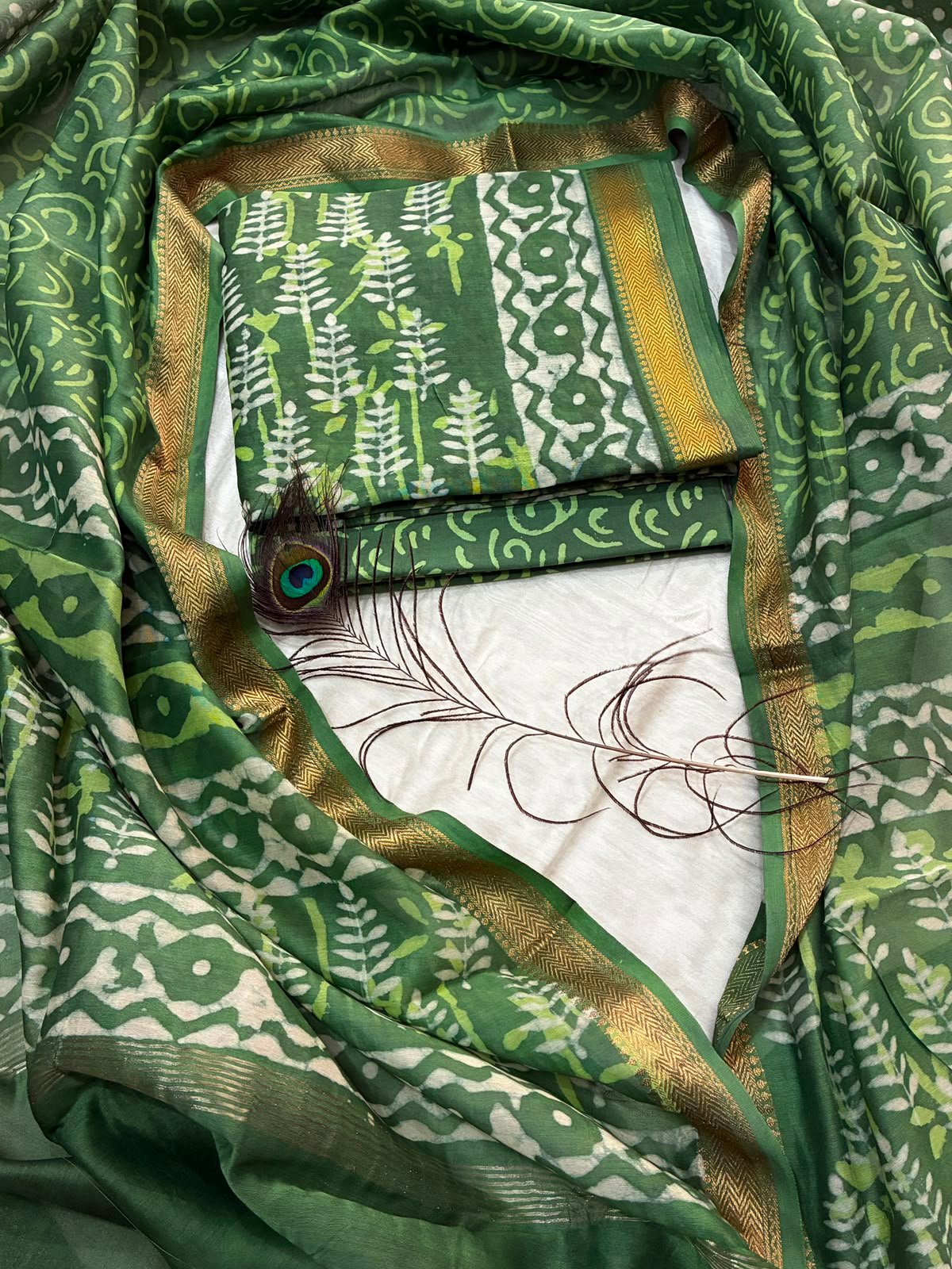 Maheshwari Block Printed Suit