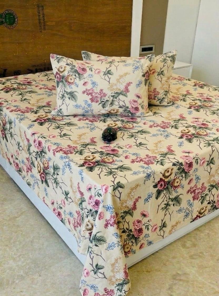 Premium Cotton Printed Bedsheet