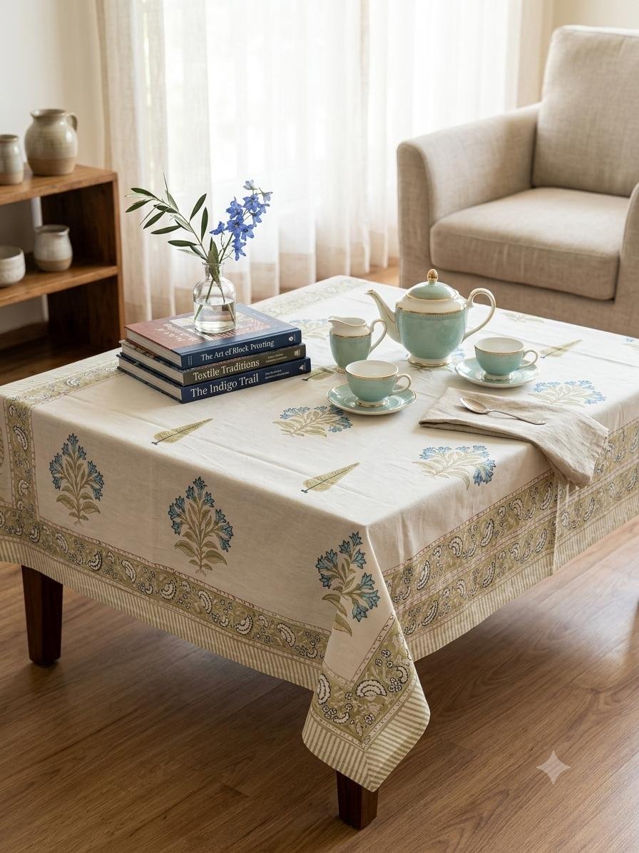 Cotton Casement Printed Table Cover 40*60