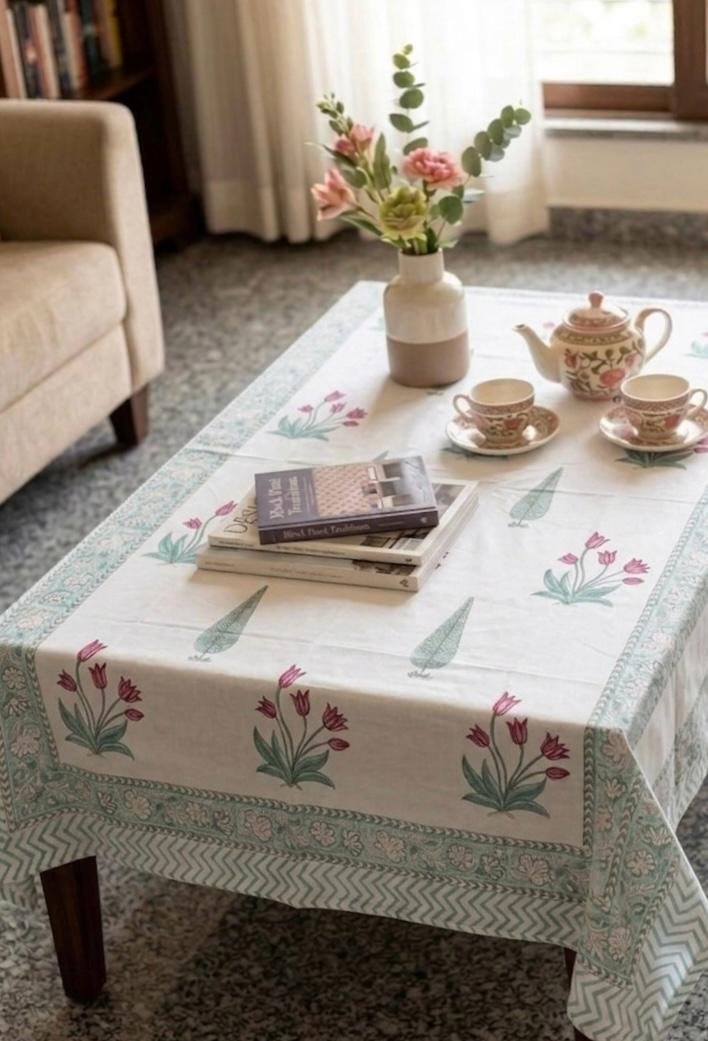 Cotton Casement Printed Table Cover 40*60