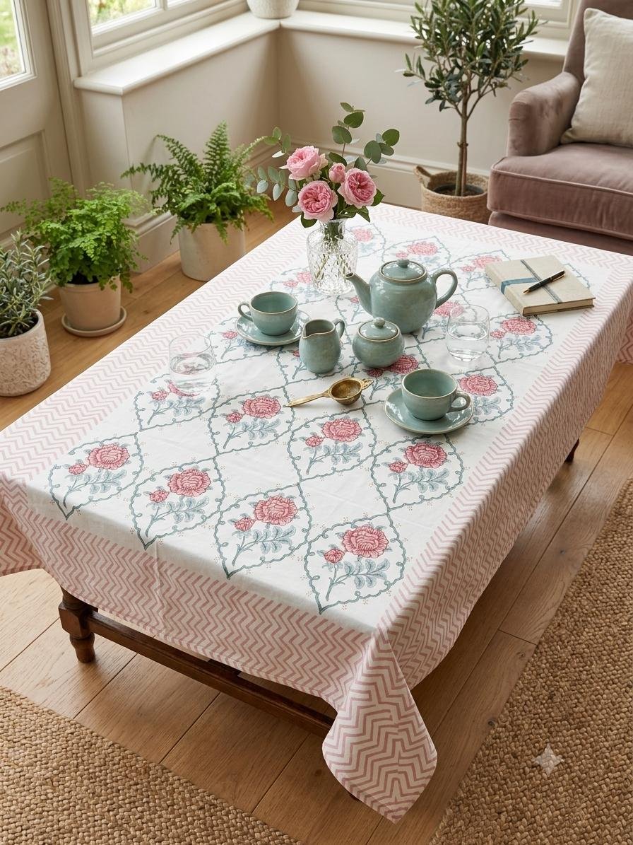 Cotton Casement Printed Table Cover 40*60