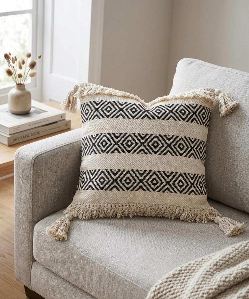 Boho style Cotton cushion cover Set of 5