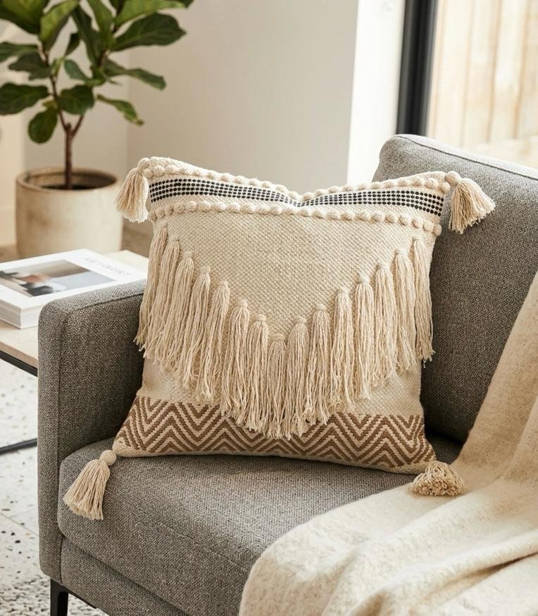 Boho style Cotton cushion cover Set of 5