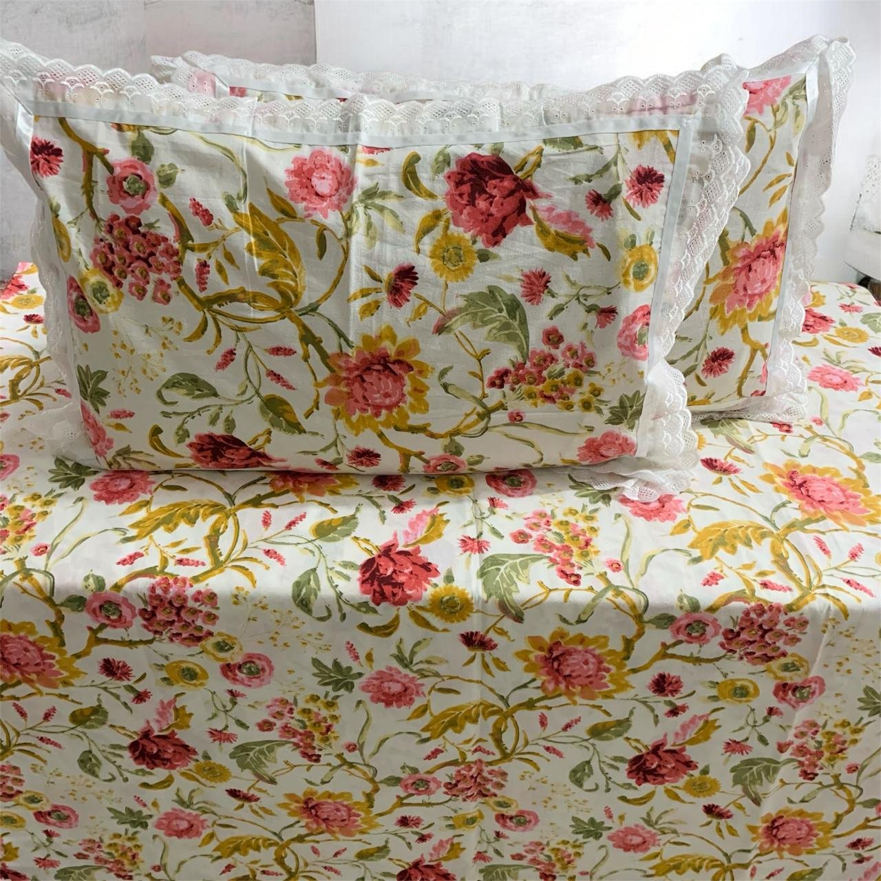 Cotton Printed King Size Bedsheet Set of 3