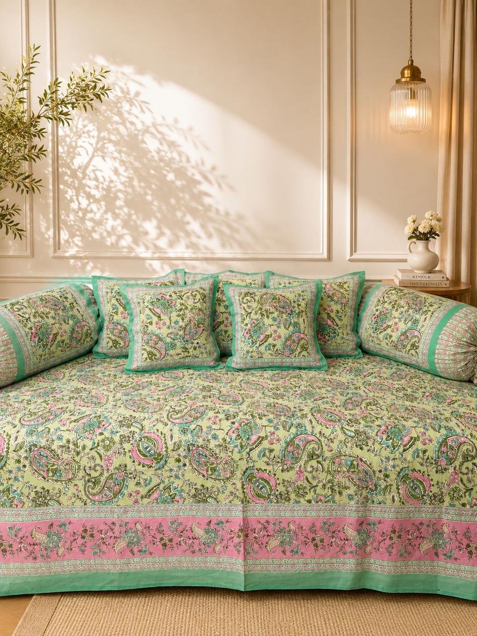 Cotton Printed Diwan Set