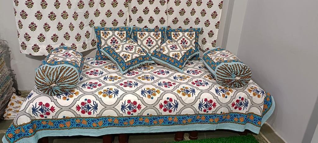 Cotton Printed Diwan Set