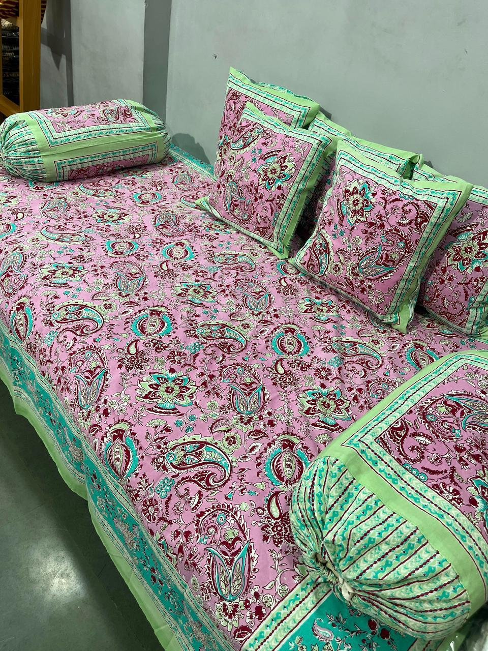 Cotton Printed Diwan Set