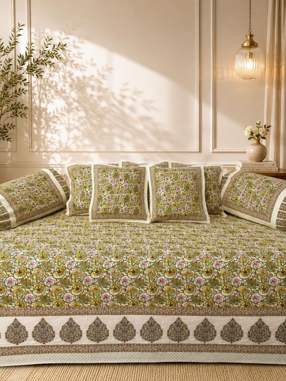 Cotton Printed Diwan Set