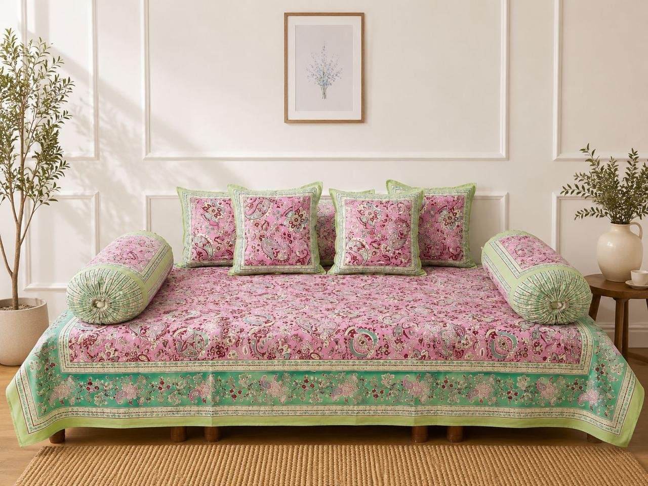 Cotton Printed Diwan Set