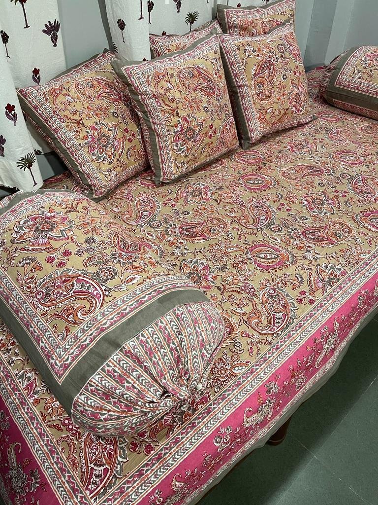 Cotton Printed Diwan Set