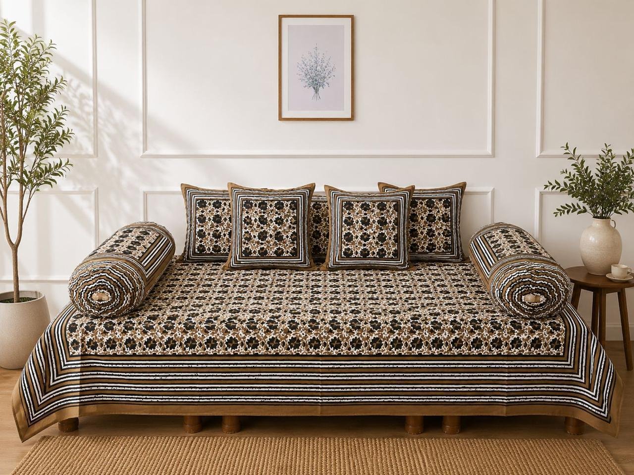 Cotton Printed Diwan Set