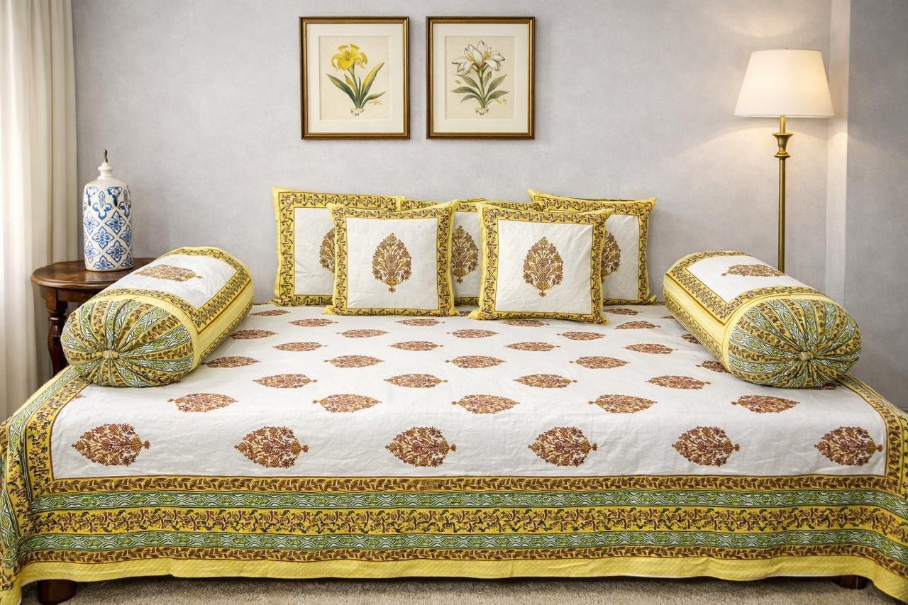 Cotton Printed Diwan Set