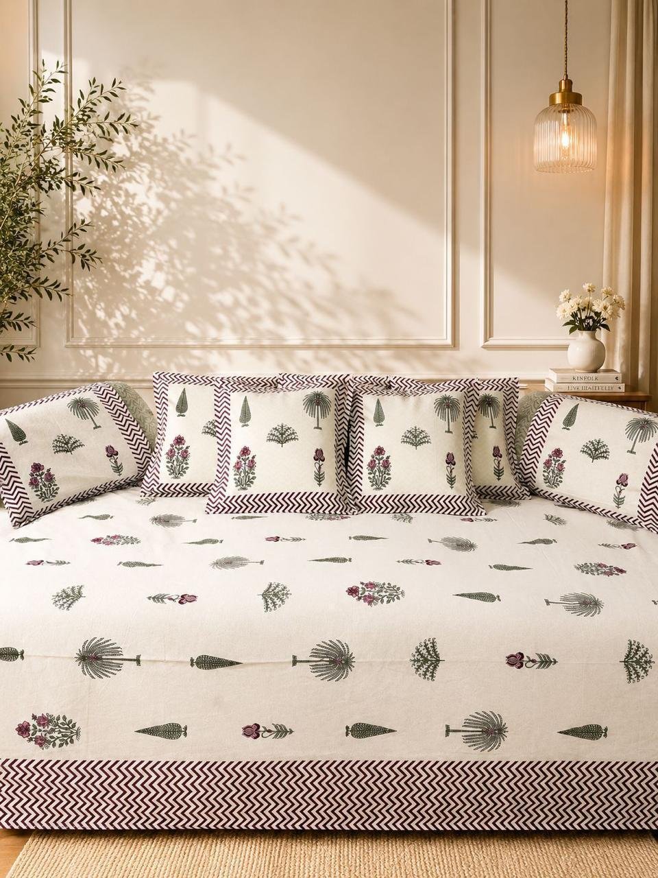 Cotton Printed Diwan Set