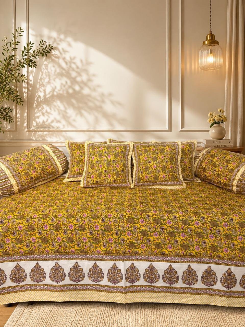 Cotton Printed Diwan Set
