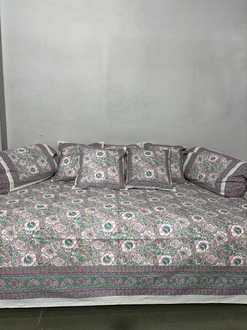 Cotton Printed Diwan Set