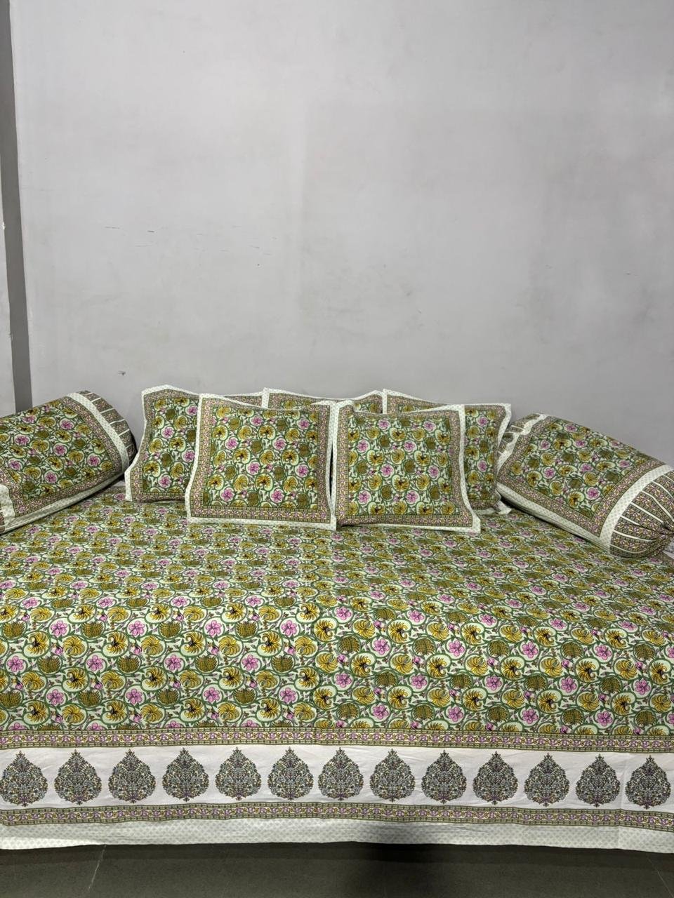 Cotton Printed Diwan Set