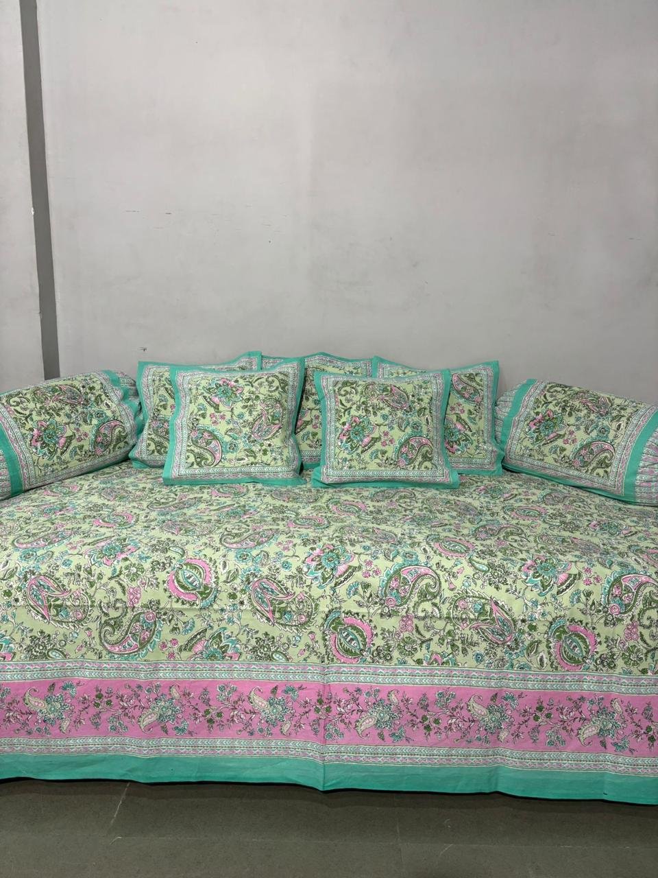 Cotton Printed Diwan Set