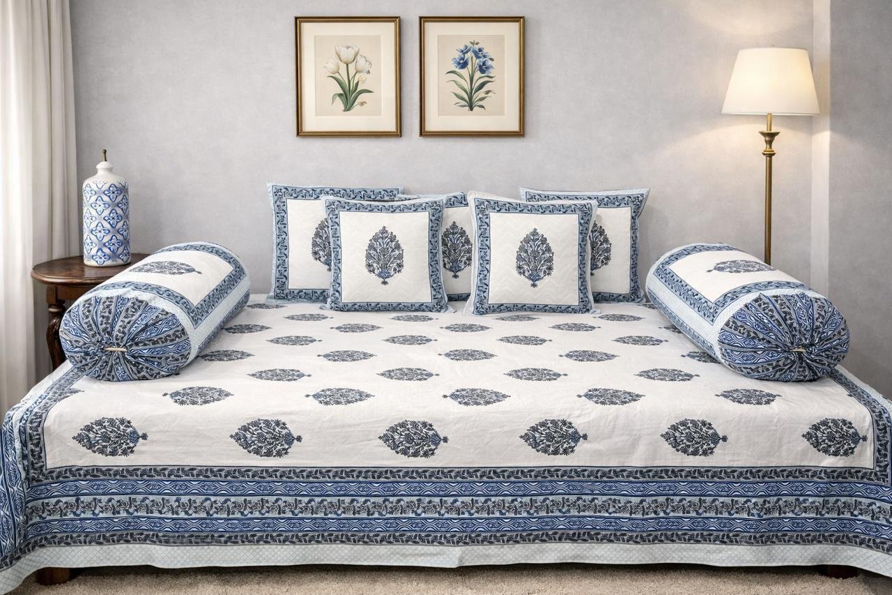Cotton Printed Diwan Set