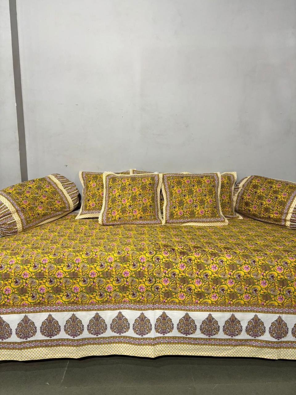 Cotton Printed Diwan Set