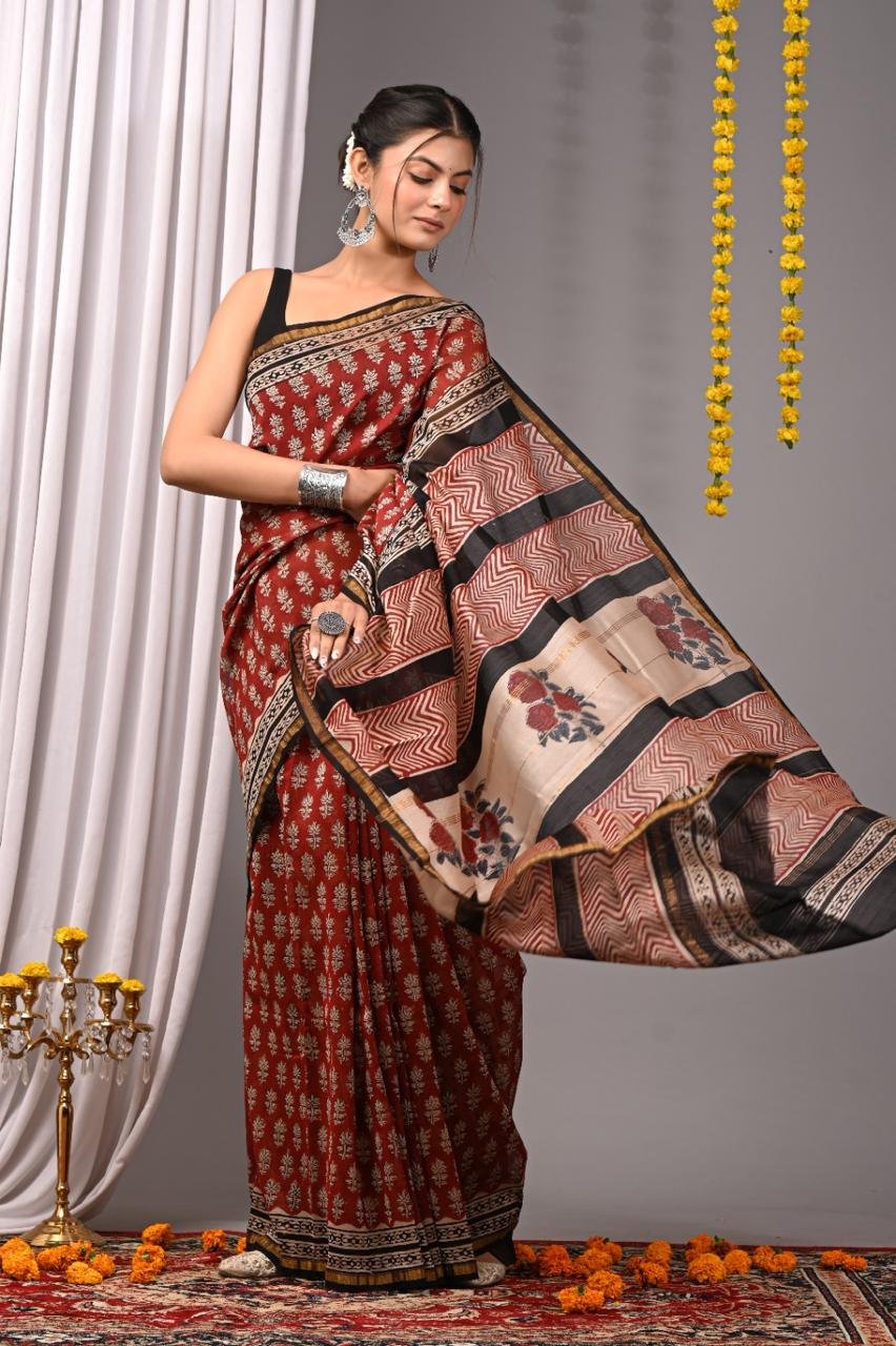 Chanderi Printed Saree