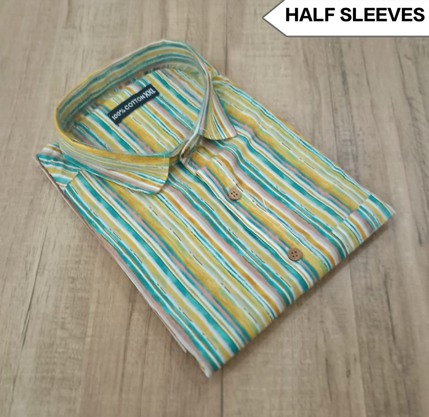 Cotton Printed Men Shirt Half Sleeve