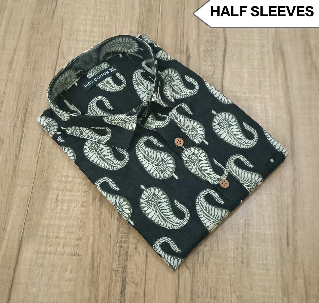 Cotton Printed Men Shirt Half Sleeve