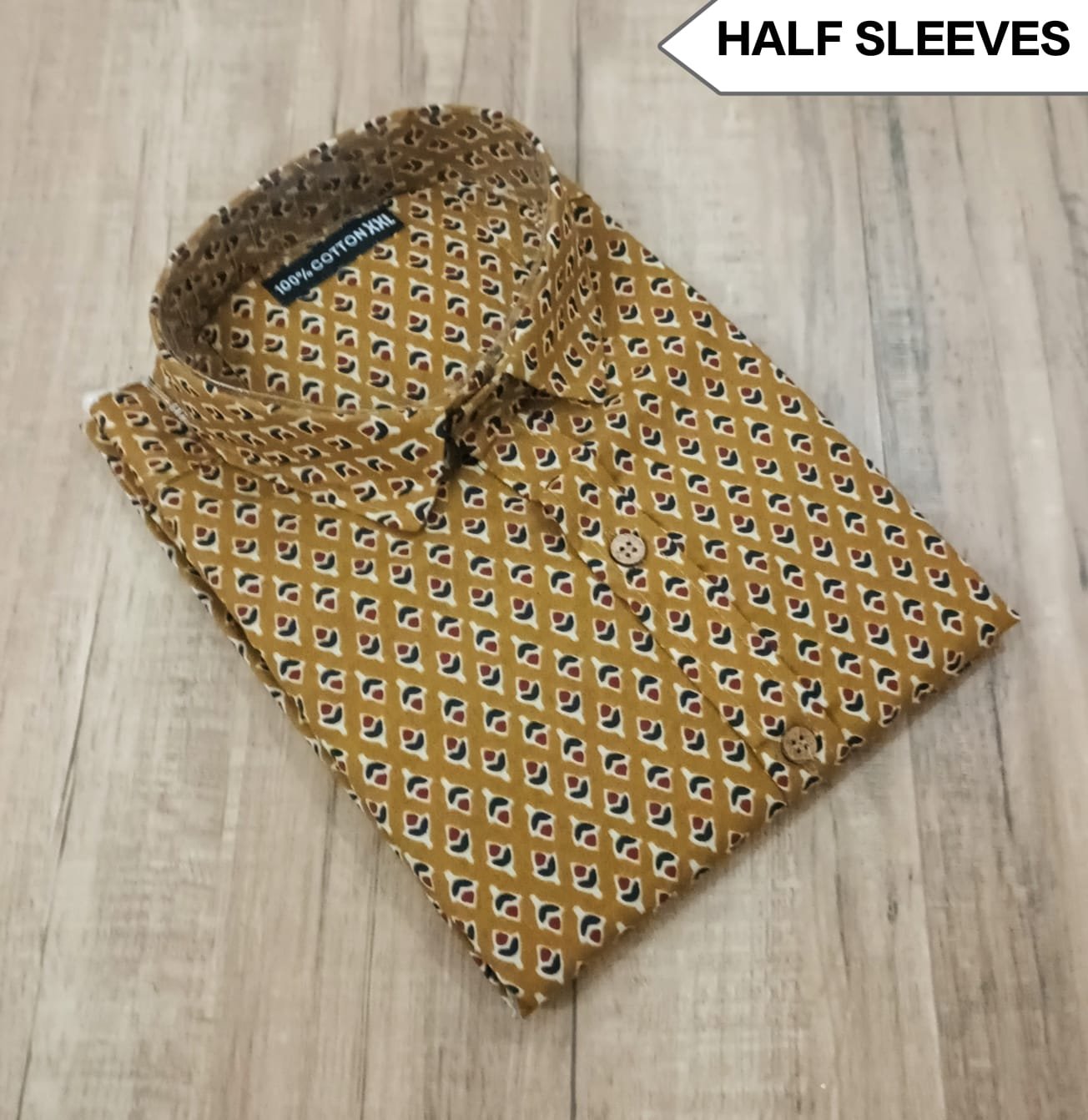 Cotton Printed Men Shirt Half Sleeve