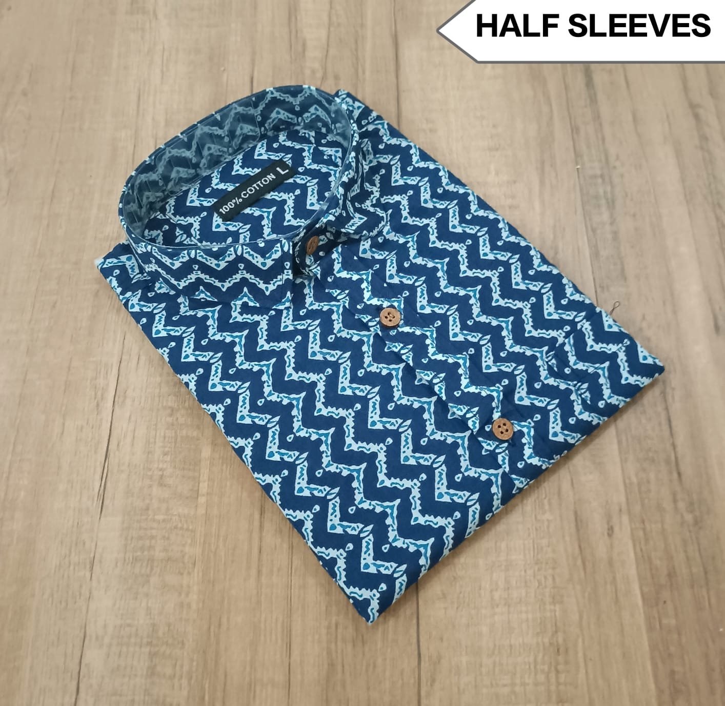 Cotton Printed Men Shirt Half Sleeve