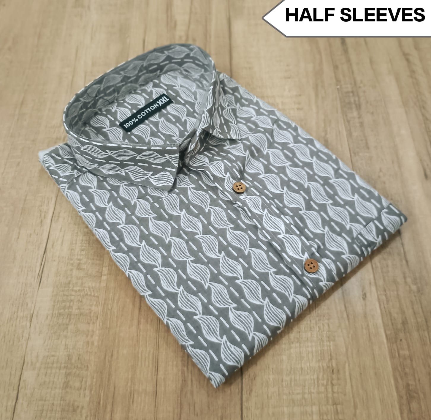 Cotton Printed Men Shirt Half Sleeve