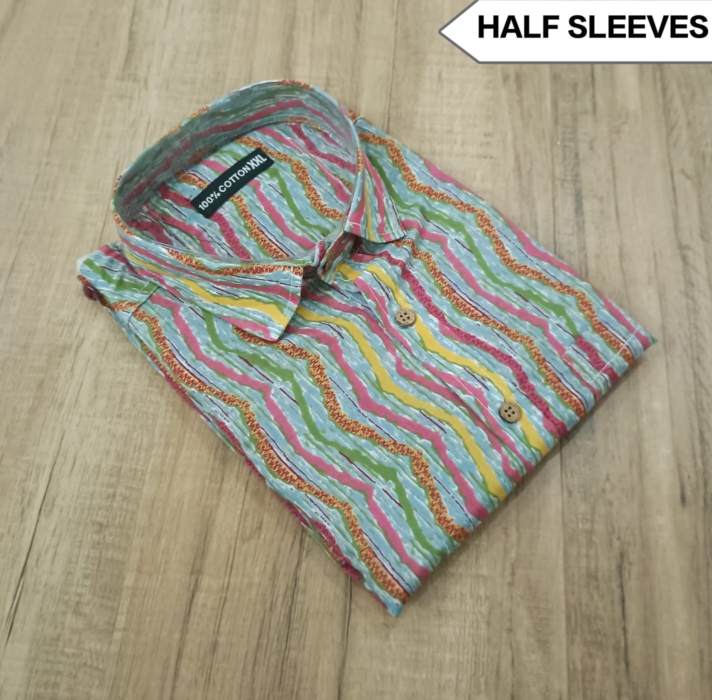 Cotton Printed Men Shirt Half Sleeve