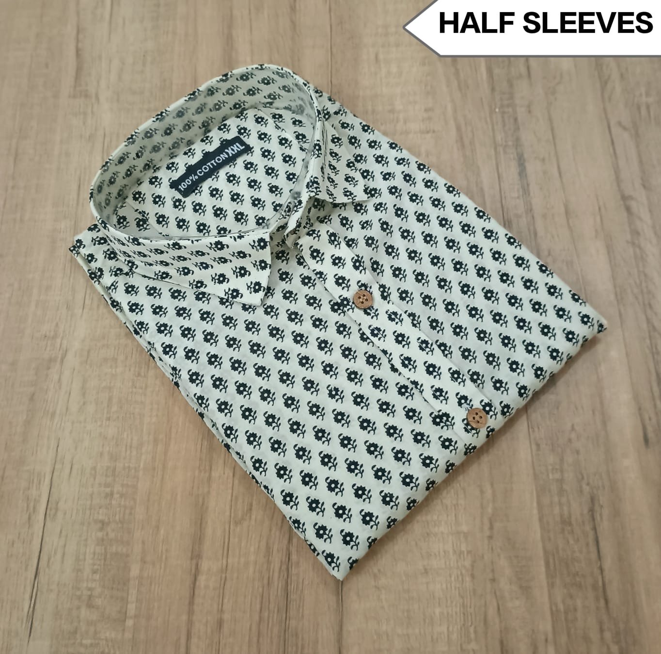 Cotton Printed Men Shirt Half Sleeve