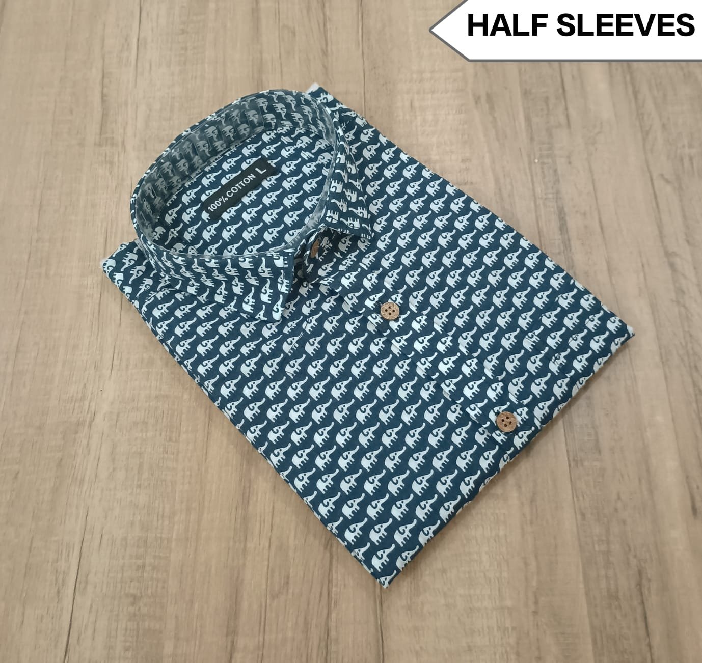 Cotton Printed Men Shirt Half Sleeve