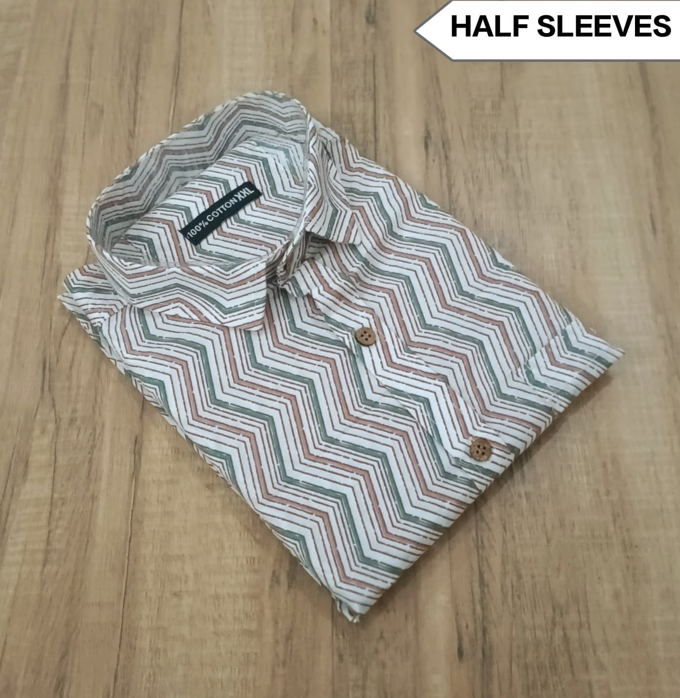 Cotton Printed Men Shirt Half Sleeve