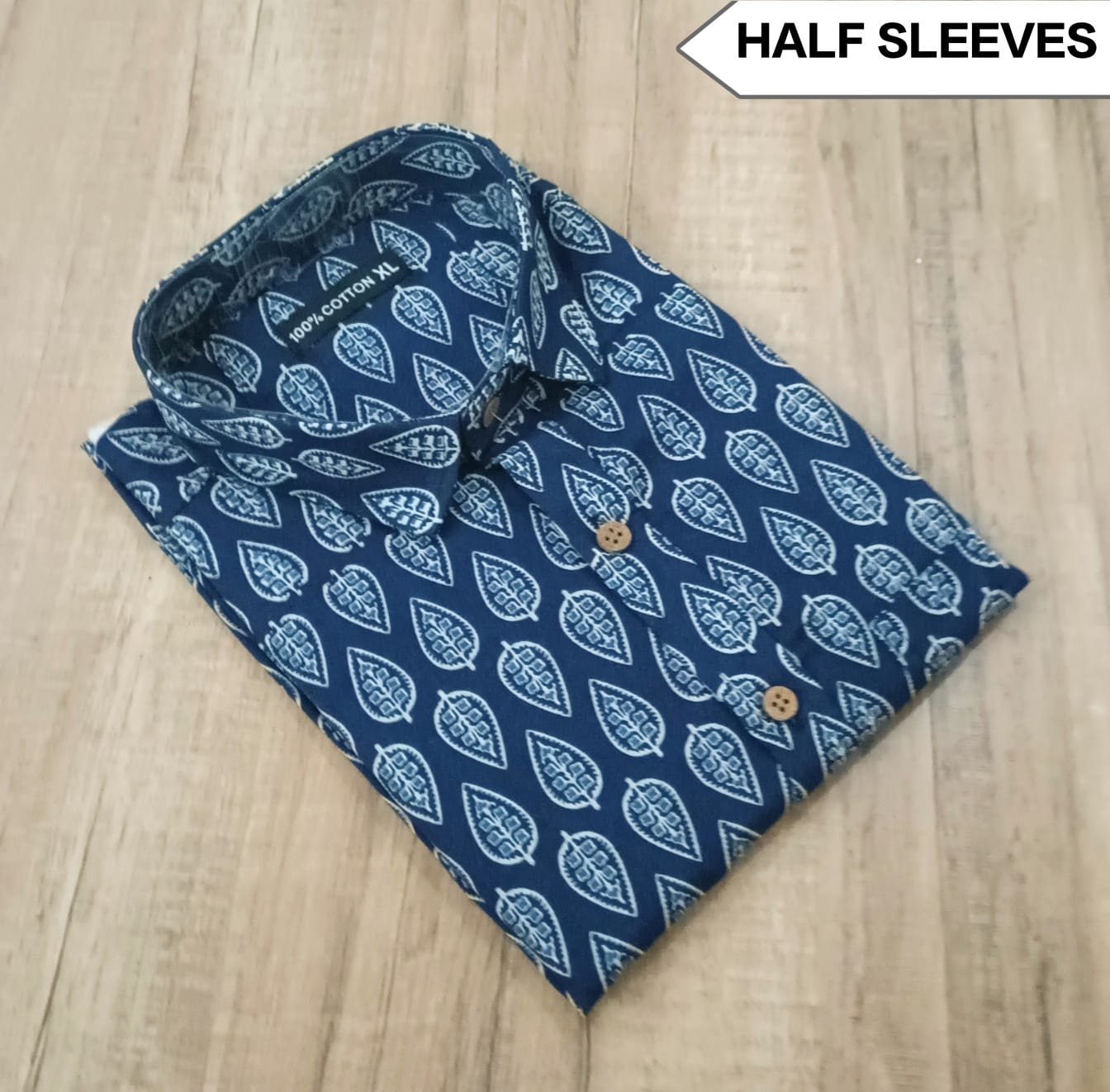 Cotton Printed Men Shirt Half Sleeve