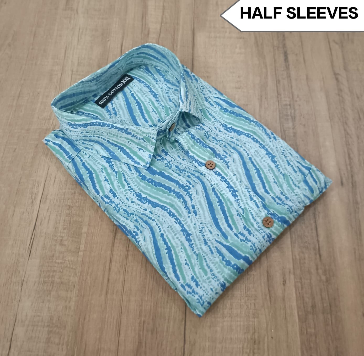 Cotton Printed Men Shirt Half Sleeve