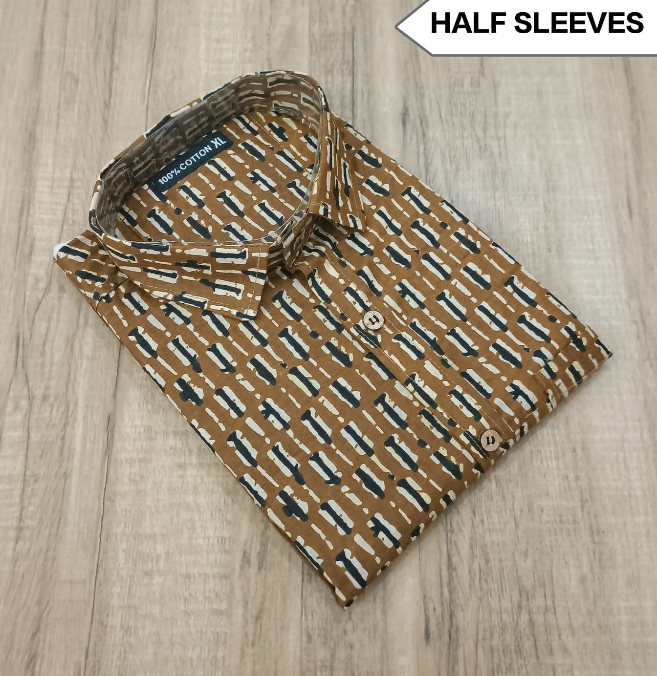 Cotton Printed Men Shirt Half Sleeve