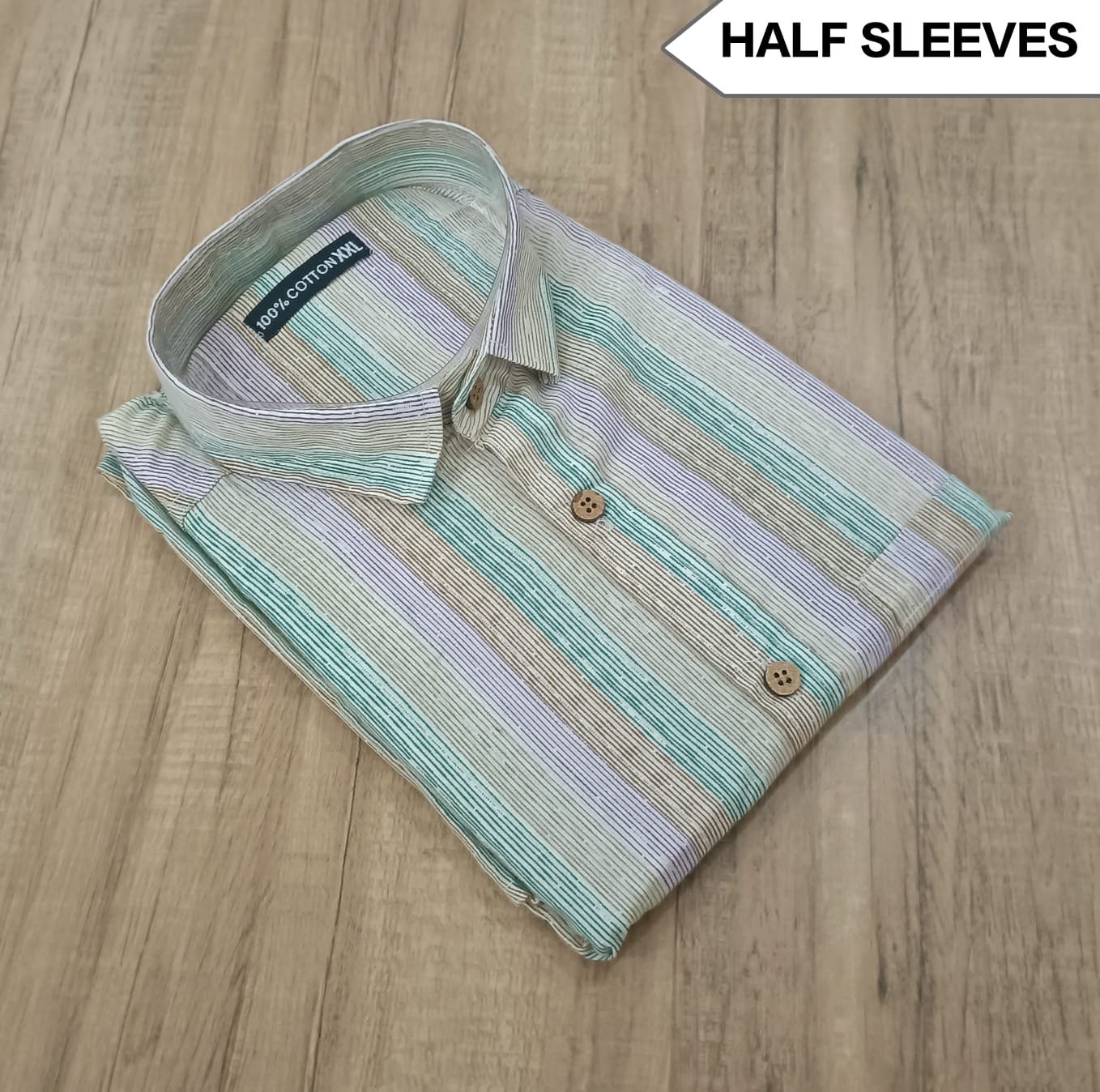 Cotton Printed Men Shirt Half Sleeve